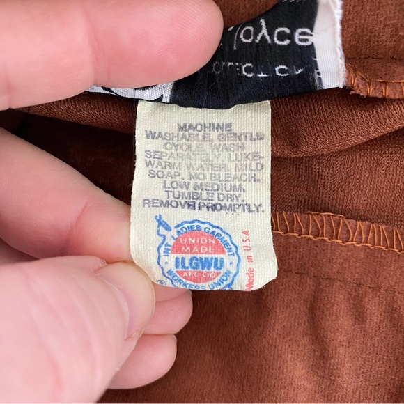 Vintage JG Collection by Joyce rust brown skirt midi length - Picture 9 of 10